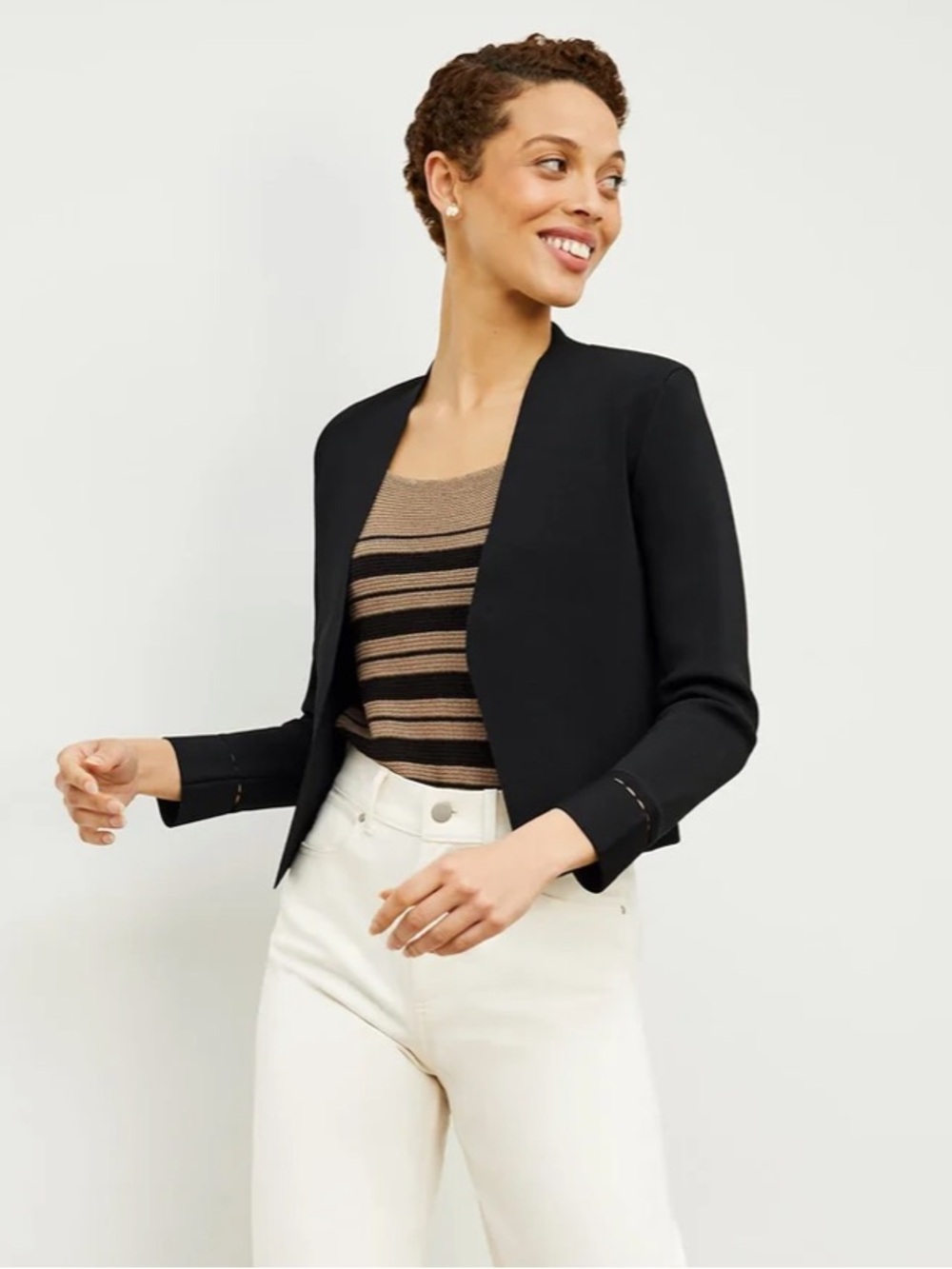 MM. Lafleur The Sant Ambroeus Jardigan Black Jacket Cardigan Size Small